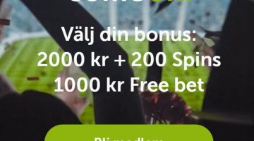 ComeOn Bonuskod 2026 &ndash; WEAREBETTORS: 1000 kr Oddsbonus