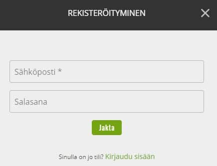 Rekister&ouml;ityminen Suprabets Tarjouskoodi