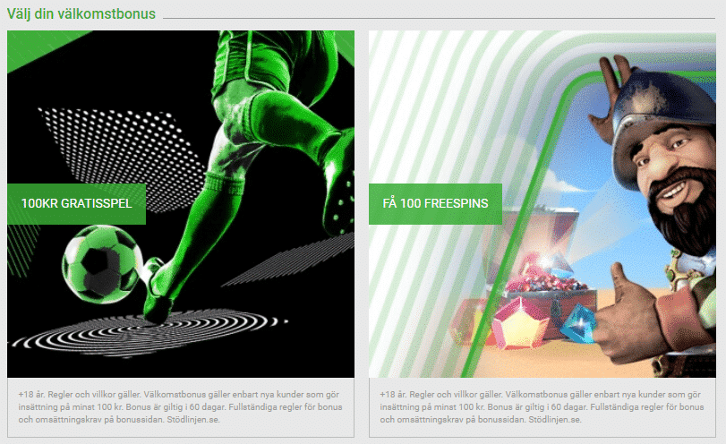 Unibet Bonus - sport och gratissnurr