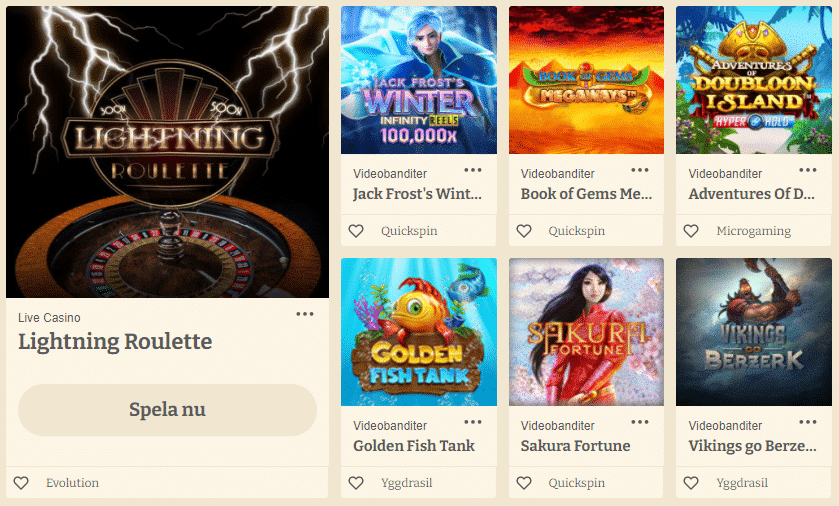 casinostugan bonuskod: kasino och live casino