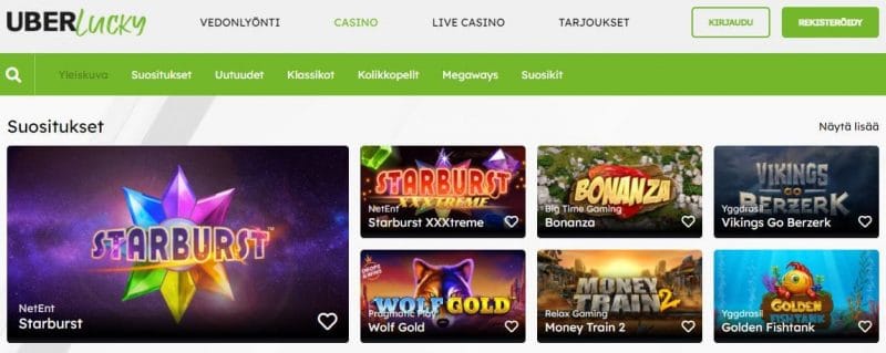 Uberlucky kasinorvostelu