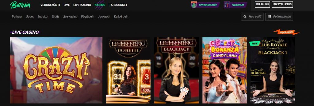 betinia casino kokemuksia 
