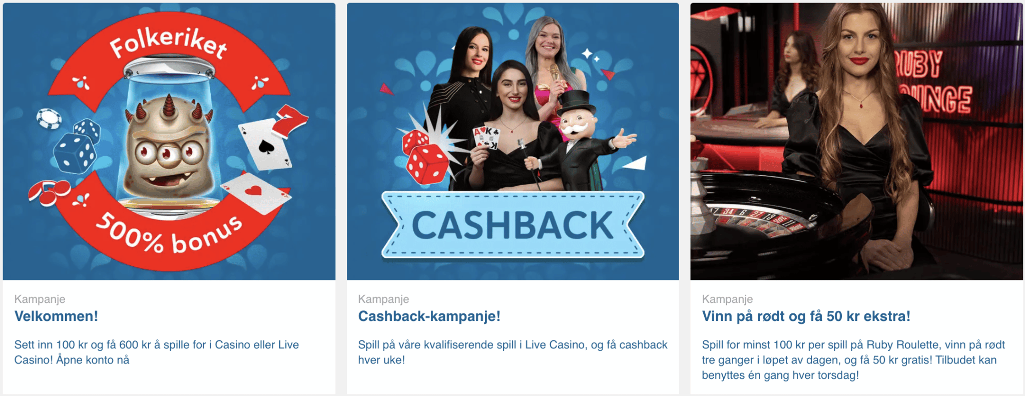 Bonuser du f&aring;r p&aring; Folkeriket