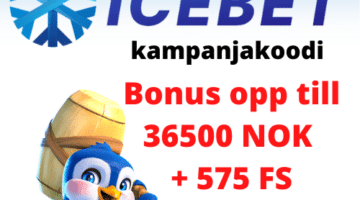 IceBet kampanjakoodi 2026 &ndash; Bonus opp till 36500 NOK + 575 FS